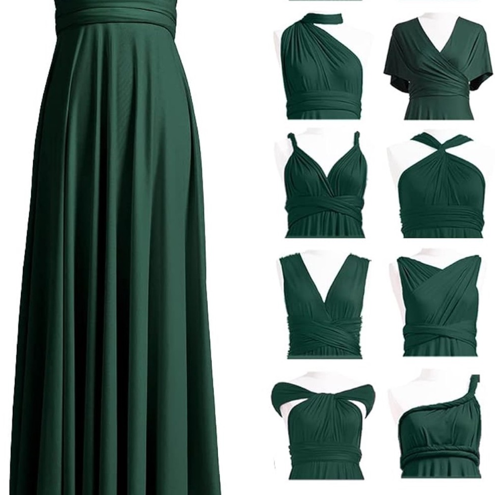 Elegant Green Multi-Way Dress